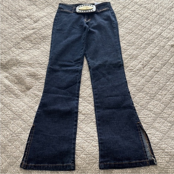 Watch La Denim - Watch LA Western Style Flare Jeans with Detachable Buckle